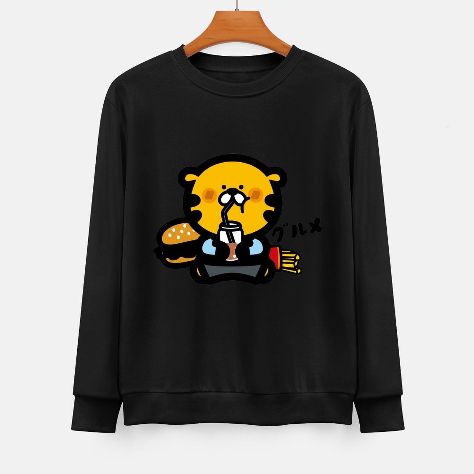 Front Patterned Long Sleeve Top Crisp Print